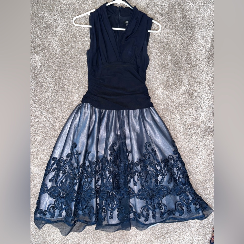 Beautiful Silver and blue dress for sale